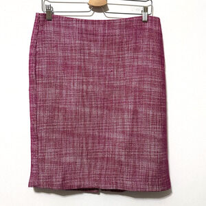 Talbots Wool‎ Blend Pink Tweed Pencil Skirt 10 Petite Lined Office Career Party